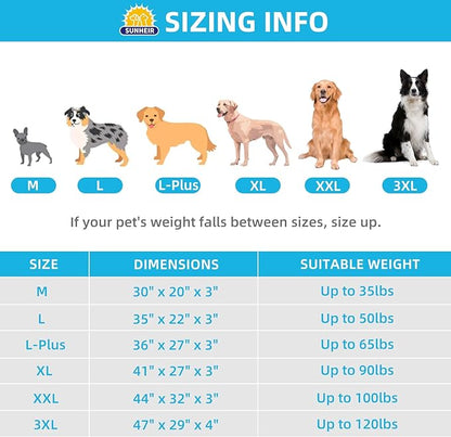 Orthopedic Dog Bed for Medium Dogs, Waterproof Deluxe Plush Dog Crate Bed with Removable Washable Cover & Anti-Slip Bottom, Egg Crate Foam Pet Bed Mat, 30 x 20 Inches, Blue