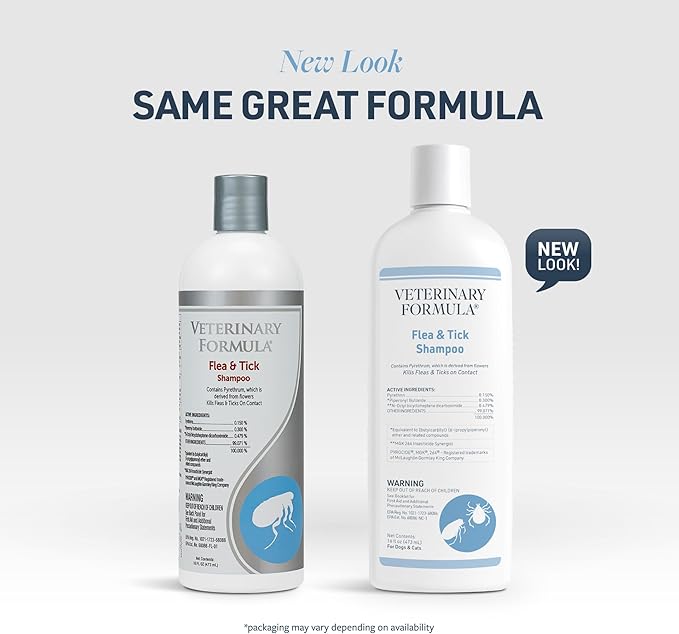 Veterinary Formula Flea and Tick Shampoo for Dogs and Cats, 16 oz