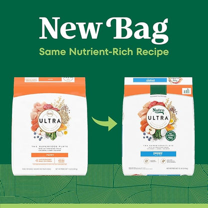 Nutro Ultra High Protein Dry Puppy Food, Trio of Proteins from Chicken, Lamb and Salmon, 12 lb. Bag