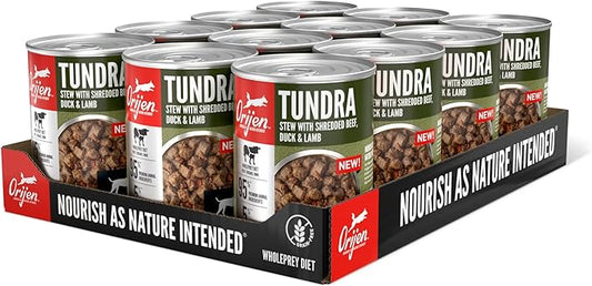 ORIJEN Tundra Stew Wet Dog Food, WholePrey Ingredients, 12.8oz (Case of 12)