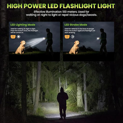 Dog Bark Deterrent Devices, Ultrasonic Anti Barking Device for Dogs, Rechargeable Dog Bark Control Devices 50FT Range with LED Flashlight, Dog Training & Behavior Aids for Indoor Outdoor