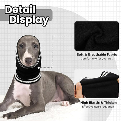 Nanaki Dog Ear Covers for Noise Bath No Shake Ear Wraps for Dogs Hematoma Dog Fireworks Anxiety Relief Calming Hoodie Dog Grooming Ear Cover Quiet Dog Head Wrap Force Drying Thunderstorm Ears for Dogs