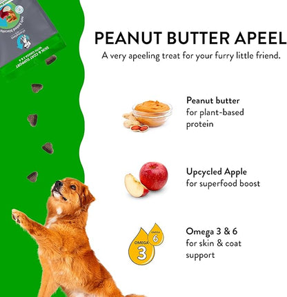 Shameless Pets Soft-Baked Dog Treats, Peanut Butter Apeel - Natural & Healthy Dog Chews for Skin & Coat Support with Omega 3 & 6 - Dog Biscuits Baked & Made in USA, Grain, Corn & Soy Free - 1-Pack