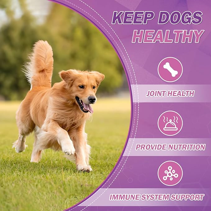 Omega 3 for Dogs Skin and Coat Supplement for Dogs Dog Allergy Chews Dog Itching Skin Relief Fish Oil for Dogs Dry Skin for Dogs Treatment Dog Salmon Oil Supplement 200 Tablets Omega 3 Chews for Dogs