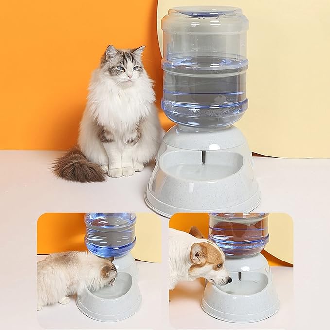 Automatic Pet Feeder and Water Dispenser Gravity Feeder and Waterer Set, 3 Gallon/11L Water Large Capacity,12 Pound Food Capacity