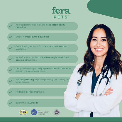 Fera Pets Hip & Joint Goat Milk Cat & Dog Food Topper – Vet Created - Joint Supplement for Dogs & Cats – Glucosamine for Dogs & Cats, MSM- 60 Servings