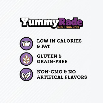 YummyRade – Pet Meal Topper for Dry Dog Food & Cat Food | Healthier Gravy Meal Enhancer & Tasty Low Calorie | Grain Free, Chicken Flavored | Flavor-Boosting Gravy Topper Pets Love! | (250ml x 10)