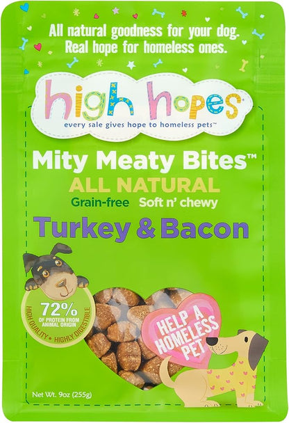 High Hopes - Every Sale Gives Hope to Homeless Pets - Mity Meaty Bites Turkey & Bacon Soft & Chewy 9oz