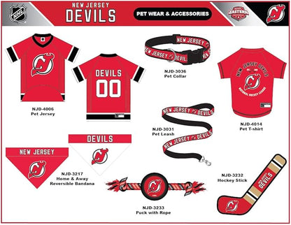Pets First NHL New Jersey Devils Jersey for Dogs & Cats, X-Small. - Let Your Pet Be A Real NHL Fan!