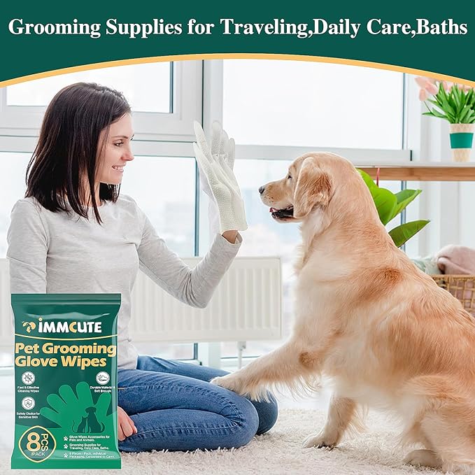 400 Unscented Extra Thick Dog Wipes for Paws and Butt Puppy Wipes for Dogs Face and Body Dog Wipes Cleaning Deodorizing Cat Wipes Cleaning Fur and Butt Doggie Wipes Doggy Wipes 8 Glove Wipes Included