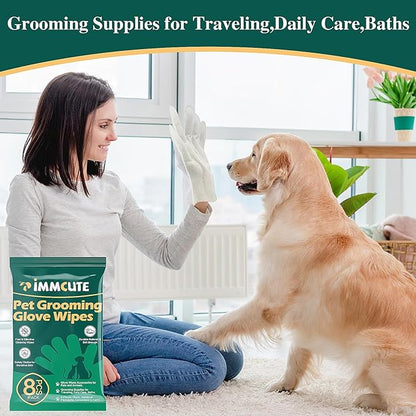 400 Unscented Extra Thick Dog Wipes for Paws and Butt Puppy Wipes for Dogs Face and Body Dog Wipes Cleaning Deodorizing Cat Wipes Cleaning Fur and Butt Doggie Wipes Doggy Wipes 8 Glove Wipes Included