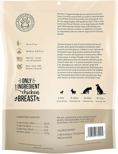 Chicken Jerky Dog Treats Made in USA All Natural (1 LB)