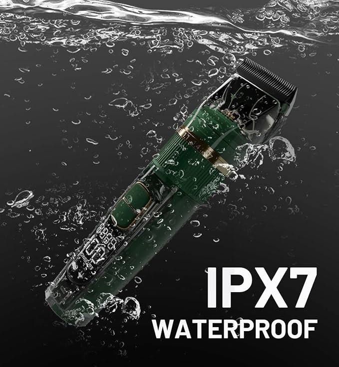 Dog Clippers for Grooming Low Noise, Dog Paw and Hair Trimmer with 3-Speed Digital Display, Detachable Waterproof Dog Trimmer for Grooming, Rechargeble Pet Grooming Clippers for Dogs Professional