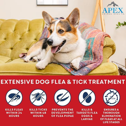 Apex Plus Flea and Tick Prevention for Dogs | X-Large (89-132 lbs) | 6-Month Supply | Dog Flea and Tick Treatment | 24-Hour Activation, Waterproof, 30-Day Protection