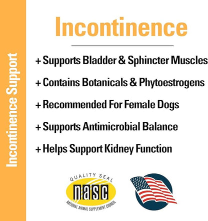 Vet Classics Bladder, Incontinence Support Dog Supplement – Supports Bladder Health for Dogs, Helps With Pet Incontinence – Includes Phytoestrogens, Botanicals – Chewable Tablets – 120 Ct.