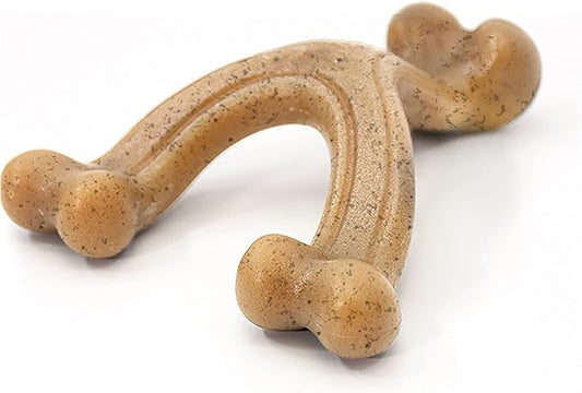 Nylabone Gourmet Style Strong Chew Wishbone Dog Chew Toy, Chicken Flavor, Small/Regular (1 Count)