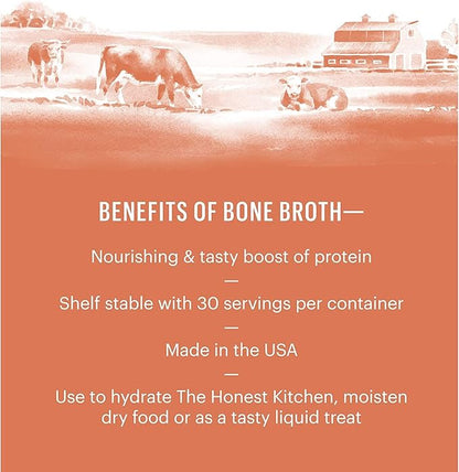 Bundle Set (3) The Honest Kitchen Daily Boosters Instant Beef Bone Broth with Turmeric Plus AuroraPet Wipes