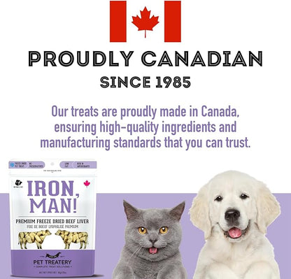 Freeze Dried Beef Liver Treats for Dogs & Cats (1.76 oz, Pack of 1) - Single Ingredient Flash Frozen to Maintain Nutrients Vitamins and Healthy Oils