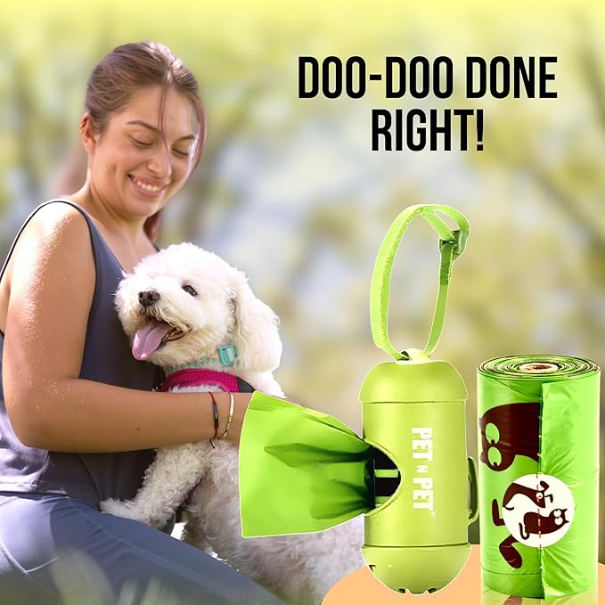 Pet N Pet 720 Counts, Unscented Dog Poop Bags Rolls, 38% Plant Based & 62% PE Poop Bags For Dogs, 48 Rolls Doggie Poop Bags with Dispenser, Extra Thick Pet Waste Bags, Puppy Poop Bags, Dog Trash Bags