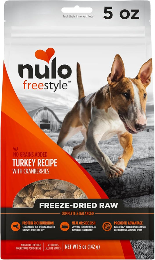 Nulo Freestyle Freeze-Dried Raw, Ultra-Rich Grain-Free Dry Dog Food for All Breeds and Life Stages with BC30 Probiotic for Digestive and Immune Health