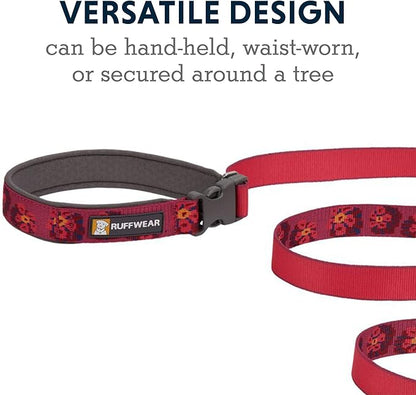 Ruffwear, Flat Out Dog Leash, Adjustable Lead with Padded Handle, Alpenglow Burst