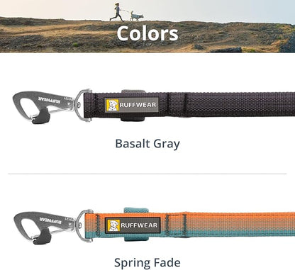 Ruffwear, Front Range Short Traffic Leash with Padded Handle, 15-inch (38cm) Durable Short Dog Lead for Training and Walking, Basalt Gray