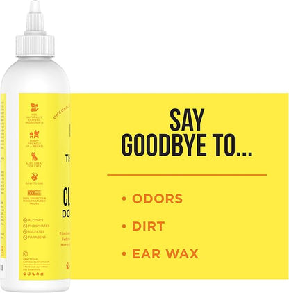 Natural Rapport Dog Ear Cleaning Drops - The Only Ear Cleaner Dogs Need - Ear Cleaner Solution for Cleaning Out Wax, Dirt, and Contaminants (Drops, 8 Oz.)