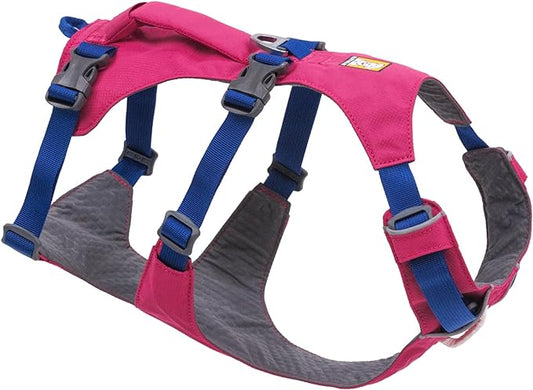 Ruffwear, Flagline Dog Harness, Lightweight and Reflective, No Pull Dog Lift Harness for Hiking, Running and Everyday Use, Alpenglow Pink, XX-Small