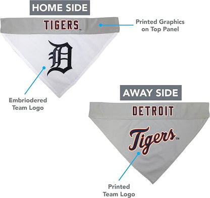 Pets First TIG-3217-S-M MLB Dog Bandana - Detroit Tigers Reversible Pet Bandana, Small/Medium, MLB Team Color
