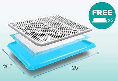 Pet Awesome Dog Potty Tray/Puppy Pee Pad Holder 25”x20” Indoor Wee Training for Small and Medium Dogs