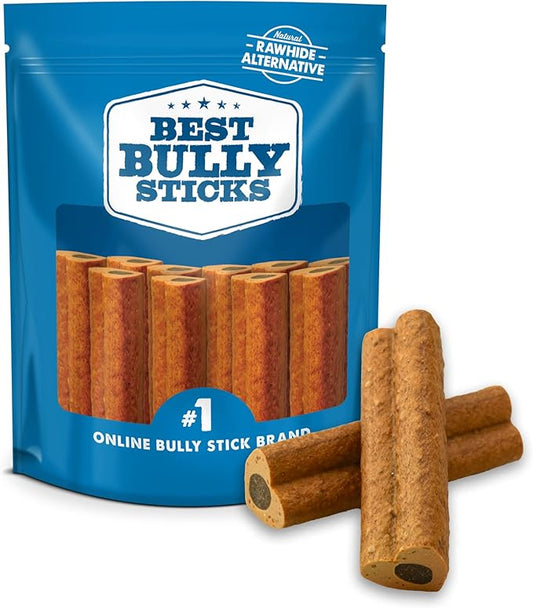 Best Bully Sticks Love Bones - Heart Shaped Chicken Dog Chews - USA Baked & Packed, Easy to Digest, Natural, High Protein - 12 Pack