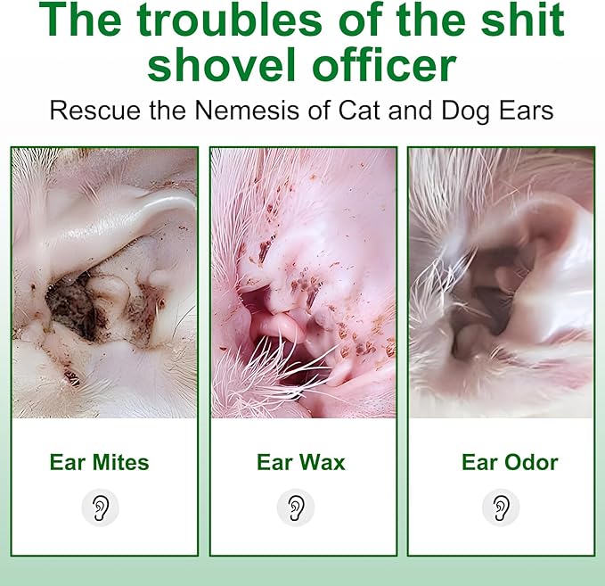 Dog Ear Cleaning Wipes, Ear Finger Wipes for Dogs & Cats Supports Soothing Dog Yeast Infection, Itchy & Inflamed Ears, Remove Ear Wax Debris & Ear Odor, Pet Ear Care Supplies Diposable Wipes - 50pcs