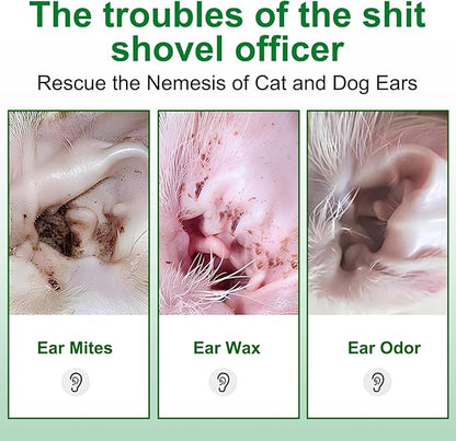 Dog Ear Cleaning Wipes, Ear Finger Wipes for Dogs & Cats Supports Soothing Dog Yeast Infection, Itchy & Inflamed Ears, Remove Ear Wax Debris & Ear Odor, Pet Ear Care Supplies Diposable Wipes - 50pcs