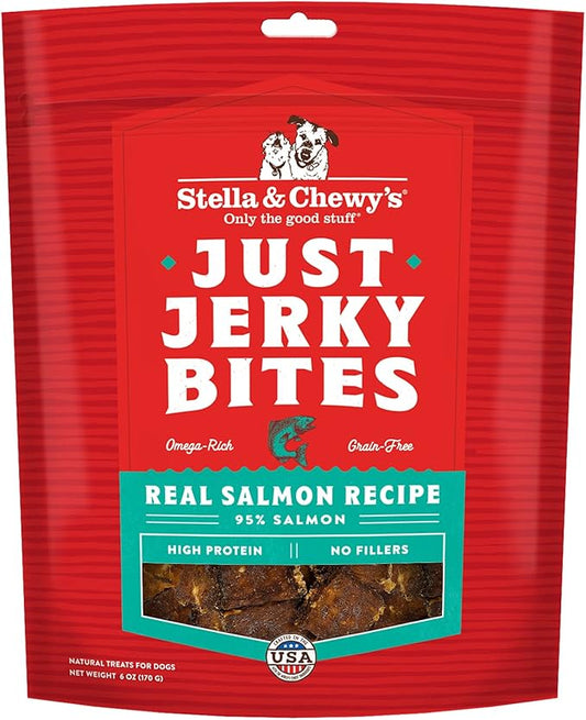 Stella & Chewy's Just Jerky Bites Real Salmon Recipe Dog Treats, 6 oz. Bag
