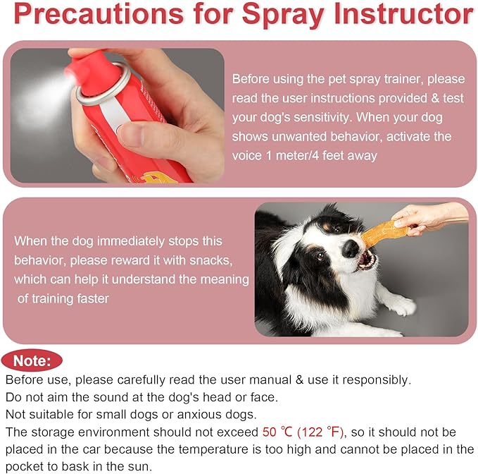 Corrector Spray Dog Trainer, 80ml 4 Pack Corrector Spray for Dogs to Stops Barking, Food Stealing, Dog Fights, Attacks & Unwanted Dog Behaviour, Safe