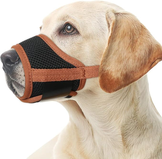 Dog Muzzle, Breathable Mesh Soft Dog Muzzle for Small Dog Allow Drinking Adjustable Print Dog Muzzles Medium