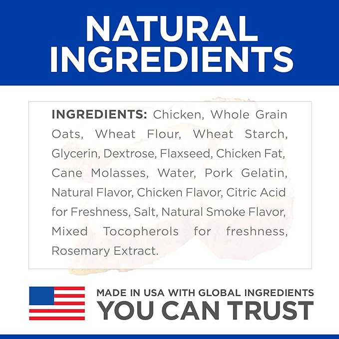 Hill's Natural Jerky Strips, All Life Stages, Great Taste, Dog Treats, Chicken (small & mini breeds), 7.1 oz Bag