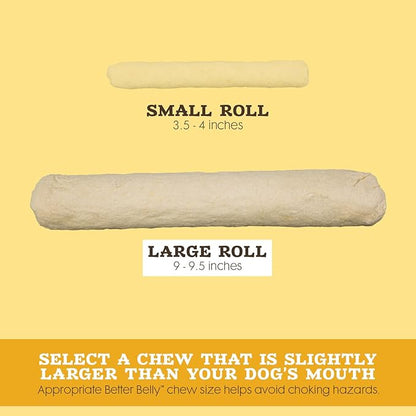 Better Belly Highly Digestible Rawhide Dental Chews, Treat Your Dog to a Chew with NO Artificial Colors or Flavors 4 Count (Pack of 1)