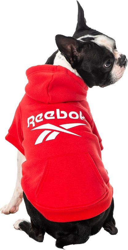 Reebok Dog Hoodie – Fleece Dog Sweater with Leash Hole, Cold Winter Dog Sweatshirt for Small Medium and Large Dogs, Premium Dog Fall Sweater Pullover Hoodie, Cozy Warm Perfect Dog Christmas Outfit