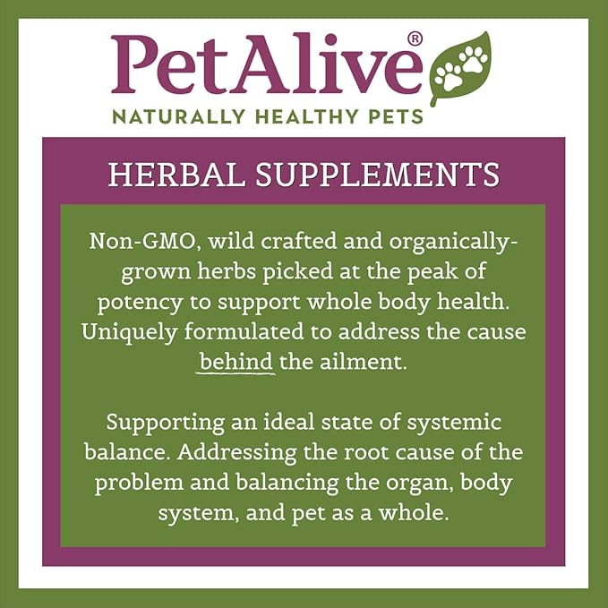 PetAlive RuniPoo Relief - All Natural Herbal Supplement Promotes Health Bowels and Firm Stools in Cats and Dogs - Relieves Common Symptoms of Pet Diarrhea - 59 mL