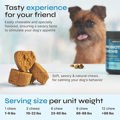 Duck-Flavored Canine Probiotics Chewables - Digestive Support and Immune System Maintenance, Gut Health