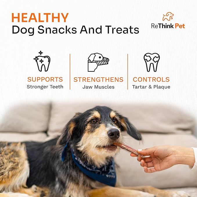 Jerky Sticks - Odorless Beef Esophagus Dog Snacks and All Natural Dog Treats - 4 pcs