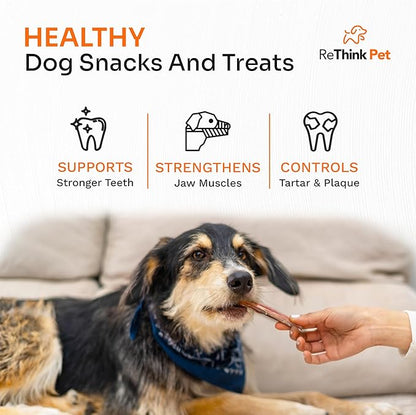 Jerky Sticks - Odorless Beef Esophagus Dog Snacks and All Natural Dog Treats - 4 pcs