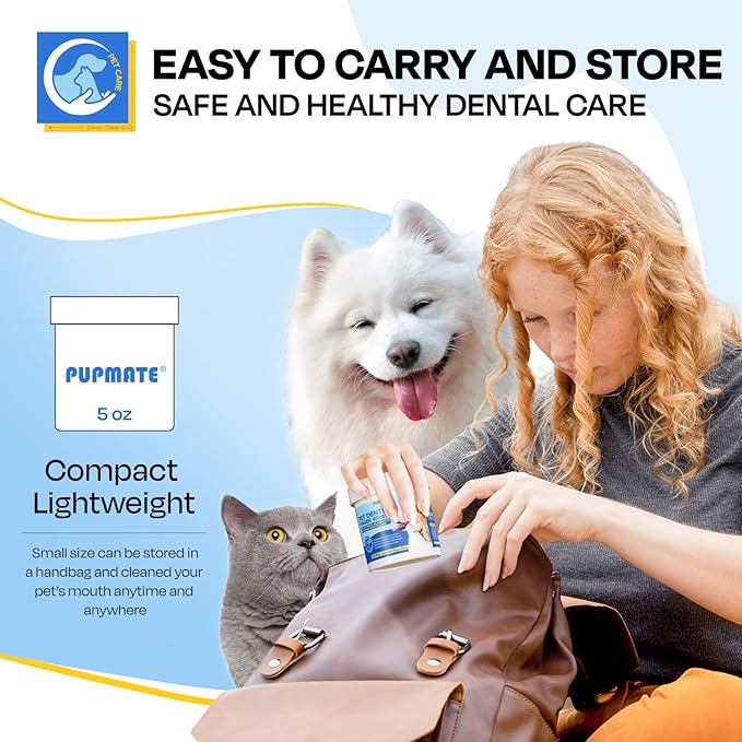 Dental Care Wipes for Dog- Teeth Cleaning Finger Wipes for Plaque and Tartar Removal, Safe & Gentle Disposable Toothbrush Wipes for Fresh Breath & Gum Care - 50 Pcs
