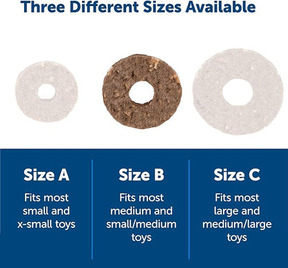 PetSafe® Natural Rawhide Treat Ring Refills, Size B, Peanut Butter Flavor, Replacement Treats Busy Buddy Treat Ring Holding Toys