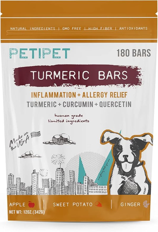 Vegan Organic Turmeric, Curcumin, Quercetin Plant Based Soft Chews for Seasonal Allergies, Itch, Skin Hot Spots, Immune & Digestive Health (180 Count)…
