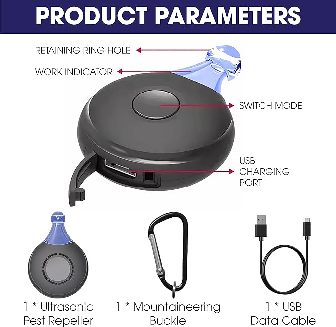 Intelligent Ultrasonic Flea and Tick Repeller for Dogs and Cats - Ultrasonic, Natural, Chemical-Free Tick and Flea Repeller - Flea and Tick Treatment for Dogs