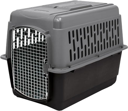 Petmate Large Breeds Dog Kennel Various Sizes with Double Diner Kennel Bowl Gray Small