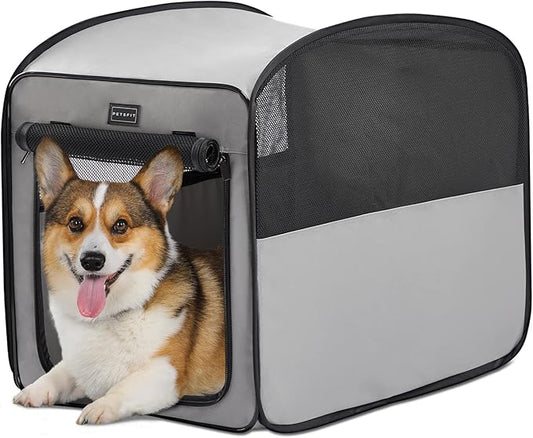 Petsfit Pop Up Collapsible Dog Crate for Small Medium Dogs, Waterproof Cat Cage Soft Dog Kennel Carrier for Traveling