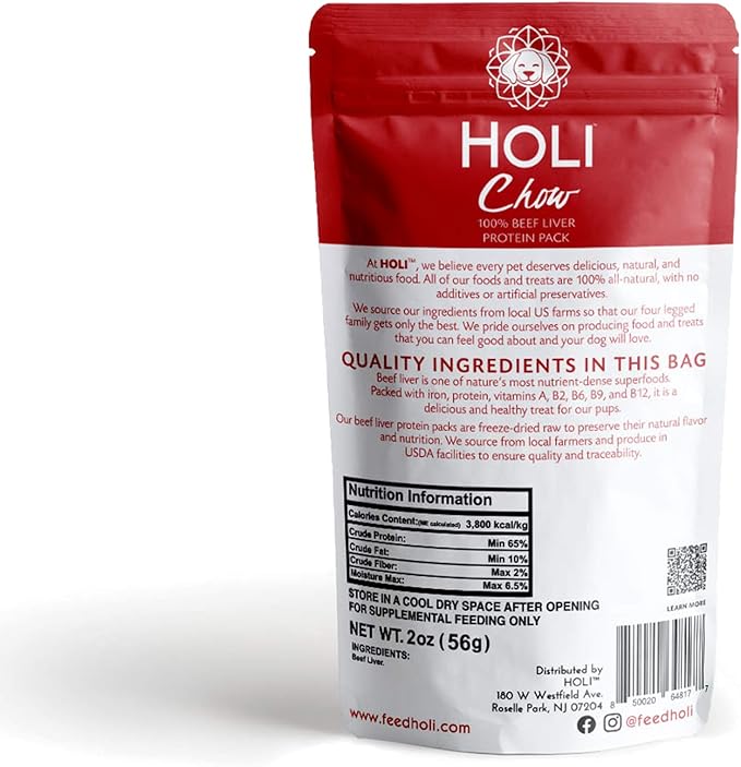 HOLI Freeze Dried Dog Food Topper - 3 Pack 2oz/Bag (Beef Liver, Chicken Breast, Salmon) Mix in Flavor Enhancer, 100% All Natural